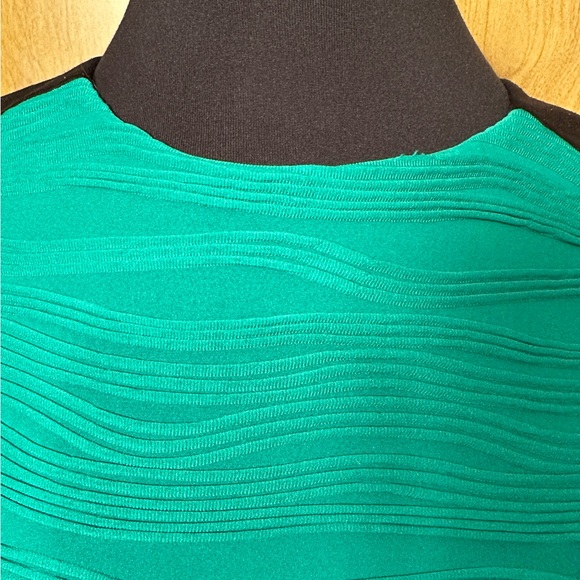 Dana Buchman size 6 black and green Sleeveless sheath midi dress - Picture 3 of 11